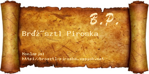 Brösztl Piroska névjegykártya