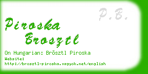 piroska brosztl business card